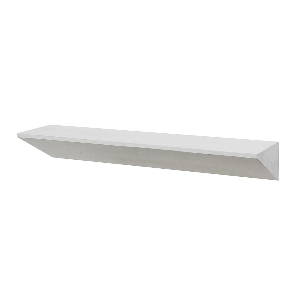 American Art Decor Large Rustic Wedge Wood Decorative Floating Wall Mounted Shelf - White - 36" L x 5" H x 8" D