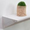 American Art Decor Large Rustic Wedge Wood Decorative Floating Wall Mounted Shelf - White - 36" L x 5" H x 8" D view 3