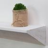 American Art Decor Large Rustic Wedge Wood Decorative Floating Wall Mounted Shelf - White - 36" L x 5" H x 8" D view 4