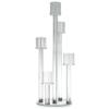 Allgala 23 Inch Glass Candelabra (58CM) Tall 5-Cup Crystal Solid Glass Tube Rod Supported Votive Candelabra-HD89128 - for Wedding Bridal Formal Events view 1
