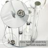 Allgala 23 Inch Glass Candelabra (58CM) Tall 5-Cup Crystal Solid Glass Tube Rod Supported Votive Candelabra-HD89128 - for Wedding Bridal Formal Events view 3