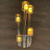 Allgala 23 Inch Glass Candelabra (58CM) Tall 5-Cup Crystal Solid Glass Tube Rod Supported Votive Candelabra-HD89128 - for Wedding Bridal Formal Events view 4