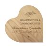 LifeSong Milestones Solid Wood Heart Decoration Favors for Grandmother Unique Home Decor Housewarming Gift from Daughter Son Niece Nephew 5x5.75 Grandmother & Granddaughter (Maple) view 1
