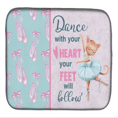 Caroline's Treasures 14 in x 21 in Dance with your heart and your feet will follow Dish Drying Mat