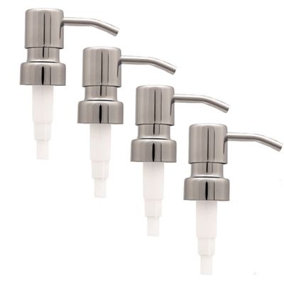 Bathroom Countertop Soap Dispensers (Chrome, 4 Pack)