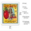 Wenatchee Valley Apples - Chief Seattle Brand - Vintage Fruit Crate Label c.1920s - Fine Art Matte Paper Print (Unframed) 20x26in view 2