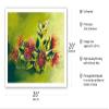 Koke'e Ohia - Native Hawaiian Ohia Lehua Tree Blossom - From an Original Watercolor Painting by Peggy Chun - Fine Art Matte Paper Print (Unframed) 20x26in view 2