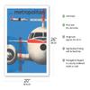 Convair Metropolitan Airliner (CV-440) - SwissAir - Vintage Airline Travel Poster by Kurt Wirth c.1956 - Fine Art Matte Paper Print (Unframed) 20x26in view 2