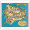 Hawaiian Island of Hawaii (Big Island) Map - Hawaii Tourist Bureau - Vintage Map by Ruth Taylor White c.1941 - Master Art Print (Unframed) 13in x 19in view 1