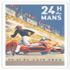 1959 Grand Prix - 24 hours of Le Mans France - Endurance Racing - Vintage Car Racing Poster by Michel Blignod c.1959 - Fine Art Matte Paper Print (Unframed) 30x44in view 1