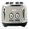 Haden Dorset 4-Slice Wide-Slot Toaster, Stainless-Steel Bread Toaster with Adjustable Browning Control, Crumb Tray & Non-Slip Feet, Putty & Chrome view 1