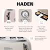 Haden Dorset 4-Slice Wide-Slot Toaster, Stainless-Steel Bread Toaster with Adjustable Browning Control, Crumb Tray & Non-Slip Feet, Putty & Chrome view 3