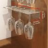 2 Pack Transparent Wine Glasses Rack Under Cabinet,Hanging Stemware Rack for Cabinet Kitchen Bar,Acrylic Organizer Holds Up To 6 Glasses view 4