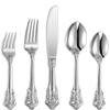 KEAWELL Luxury 20 Pieces 18/10 Stainless Steel Flatware set, Service for 4, silver plated with gold accents, Fine Silverware set and Dishwasher Safe (Silver) view 1