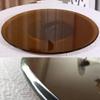 LKP 27/31/35Inch Kitchen Rotating Tray Lazy Susan Turntable Tabletop Tempered Glass Service Tray Swivel Turntable Serving Plate For Display view 2
