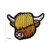 Highland Cow Scottish Cattle Embroidered Iron On Patch Farm Animal Applique view 2
