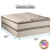 Dream Solutions USA DS USA Coil Comfort 2-Sided Medium Firm PillowTop Mattress Set with Metal Bed Frame - Sleep System, Spine Support, Orthopedic, Longlasting Comfort (Queen 60"x80"x11") view 2