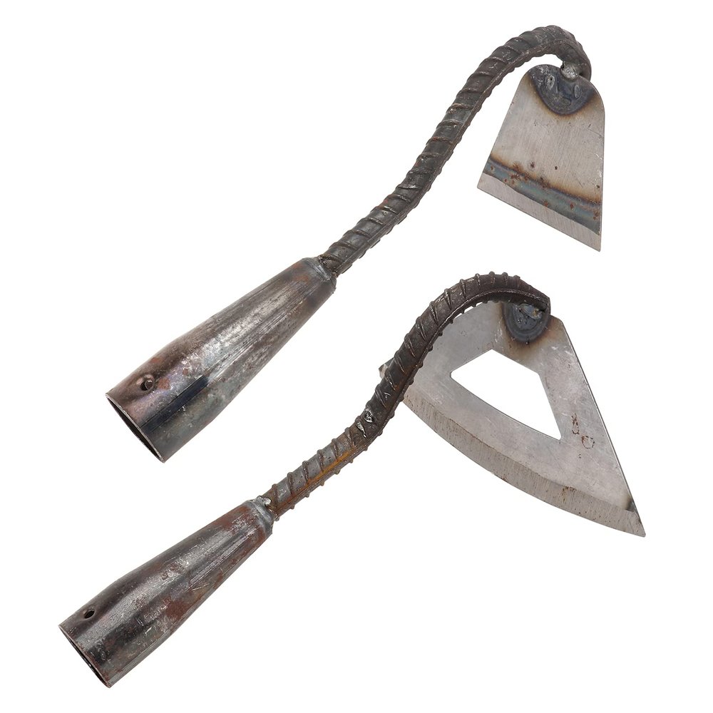 Cabilock 2pcs Outdoor Gardening Hoes Manganese Agriculture Tools for Digging Tilling and Planting Lightweight Hand Tools for and Farm Use