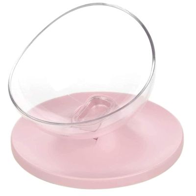 DYWOZDP Double Cat Dog Bowls Elevated Cat Food Water Bowls 20Tilted Raised Pet Feeder Bowl with Anti Slip Stand for Cats and Small Dogs,Pink+White