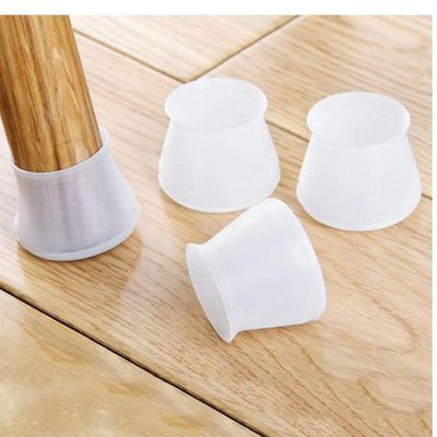 Froiny 4pcs Round Furniture Leg Rubber Covers Chair Anti Scratch Ferrule Floor Feet Protector Caps for Desk Table