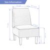 ALISH Accent Chairs Set of 2 Upholstered Living Room Chairs Armless Side Chairs Bedroom Chairs with Curved Backrest and Wooden Legs Orange view 2