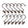 Utopia Alley Shower Hooks - Shower Curtain Rings for Bathroom - Rust Proof Shower Curtain Hooks for Shower Curtain or Liner - Set of 12, Oil Rubbed Bronze view 4
