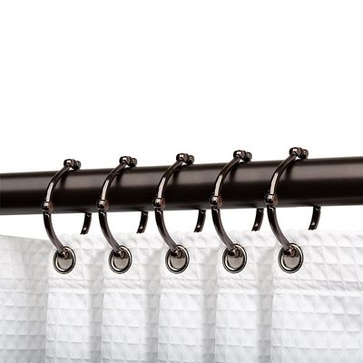 Utopia Alley Shower Rings, Shower Curtain Rings for Bathroom, Rustproof Zinc Shower Curtain Hooks Rings, Set of 12 (Oil Rubbed Bronze)