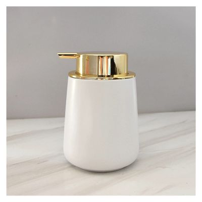 BDPP Soap Dispenser Ceramic Lotion Bottled Creative Liquid Soap Dispenser Bathroom Kitchen Decoration Soap Pump 400ml (Multicolor) (Color : White)
