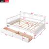 Daybed with Drawers, Wood Twin Daybed Frame, Twin Size Day Bed for Kids Adults, Multifunctional Platform Bed, White view 2