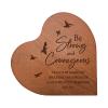 LifeSong Milestones Solid Wood Heart Decoration Favors Mix Verses Unique Home Decor Housewarming Gift from Daughter Son Niece Nephew 5x5.75 Be Strong and Courageous (Cherry) view 1
