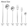BRIIEC Silverware Set, Satin Finish 36-Piece Stainless Steel Flatware Set with Flat Handle, Kitchen Utensil Set Service for 6, Include coffee spoon - Champagne Gold view 3