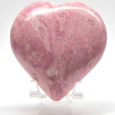 2.9" 255g Rich Pink Rhodochrosite Heart Polished Natural Gemstone Crystal Mineral Dcor Specimen - Peru + Stand