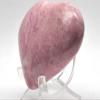 2.9" 255g Rich Pink Rhodochrosite Heart Polished Natural Gemstone Crystal Mineral Dcor Specimen - Peru + Stand view 2