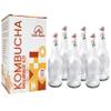 Bucha Brewers Deluxe Kombucha Starter Kit with Kombucha SCOBY & Starter Tea, Full Kombucha Kit with Bottles Swing Top Glass Bottles Kombucha Brewing Kit + 6 Bottles to Flavor Kombucha (Clear Bottles) view 2