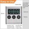 2 Pack Digital Magnetic Countdown Timer with Loud Alarm for Cooking, Baking, Sports Games view 2