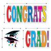 Beistle Jumbo Congrats Grad Yard Sign with Stakes view 2