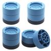 HANIHUA Round Bed Risers 4 Pack Blue Heavy Duty Furniture Risers Lifts Height 1", 2 inch, Adjustable Bed Lifts Risers for Bed Frame, Furniture, Table, Sofa, Chair Risers Supports Up to 1,300 lbs view 1