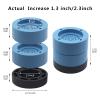 HANIHUA Round Bed Risers 4 Pack Blue Heavy Duty Furniture Risers Lifts Height 1", 2 inch, Adjustable Bed Lifts Risers for Bed Frame, Furniture, Table, Sofa, Chair Risers Supports Up to 1,300 lbs view 2