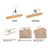 Amazon Basics Wooden Pants Hangers Closet Organizer, Natural, 20-Pack view 2