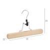 Amazon Basics Wooden Pants Hangers Closet Organizer, Natural, 20-Pack view 3