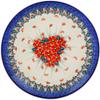 Polmedia Polish Pottery Lunch Plate UNIKAT - Pink Forget Me Not Pattern Handmade in Boleslawiec Poland by Ceramika Artystyczna + Certificate of Authenticity view 1