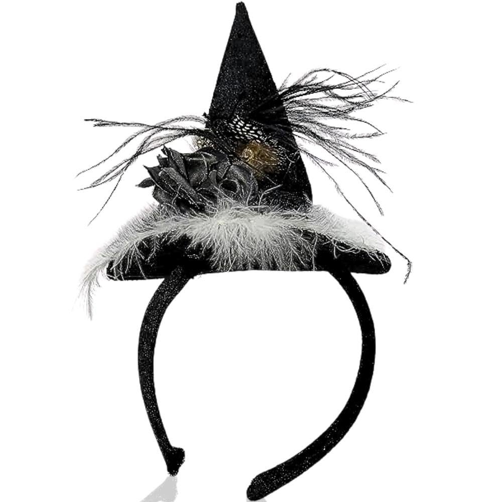 Black Polyester Shadow Witch Headband (Adult Size) - 1 Pc - Perfect for Halloween & Costume Parties