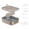 Bentgo MicroSteel Leak-Proof Lunch Box - Microwave-Safe, Oven-Safe, Bento-Style Container with Removable Divider, Airtight Lid, Sustainable Design, Odor & Stain Resistant (Gold) view 3