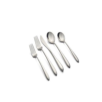 Cambridge Silversmiths Radin Mirror 20-Piece Flatware Set, Service for 4,Silver