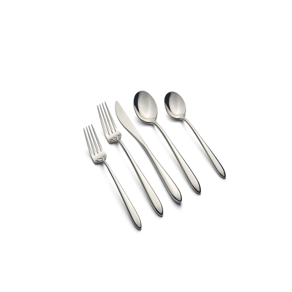 Cambridge Silversmiths Radin Mirror 20-Piece Flatware Set, Service for 4,Silver
