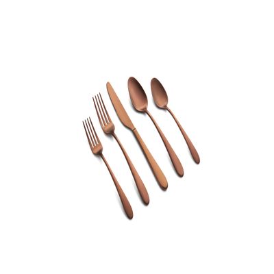 Cambridge Silversmiths Poet Copper Satin 20-Piece Flatware Set, Service for 4
