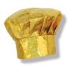 Beistle Set of 6 Plastic Coated Prismatic Gold Chef's Fabric Hats 13.5" view 1