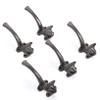 Ambipolar 5-Pack Cast Iron Heavy Duty Double Wall Hooks, Vintage Black Coat Hooks Wall Mounted for Mudroom, Hat Rack, Purse Hooks view 3