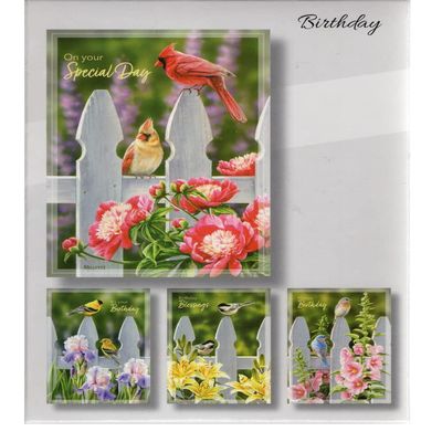 Heartland Wholesale 24749X Birthday-Backyard Beauties Card-Boxed - Box of 12