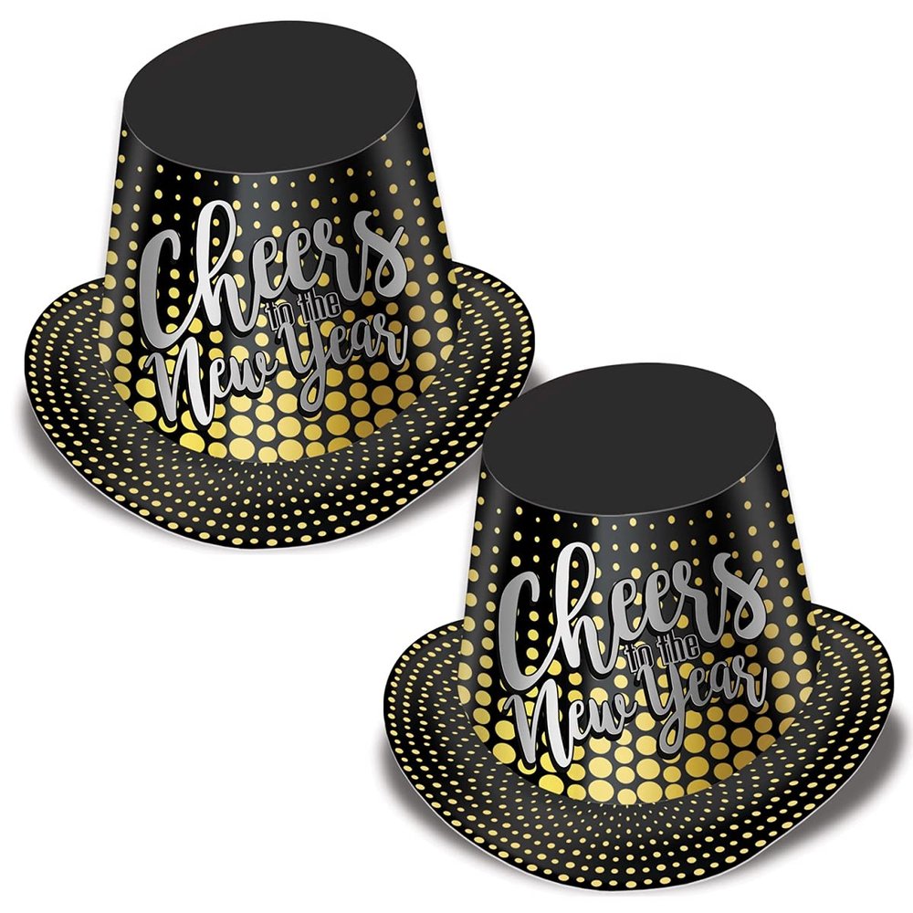 Silver & Gold Cheers To The NY Hi-Hat, (Pack of 25)